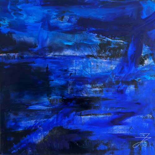 Verkauftes Kunstwerk „Tiefenblau“