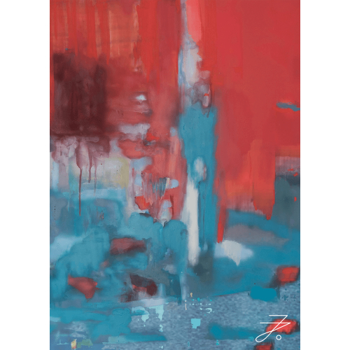 Verkauftes Kunstwerk „Regenmosaik“