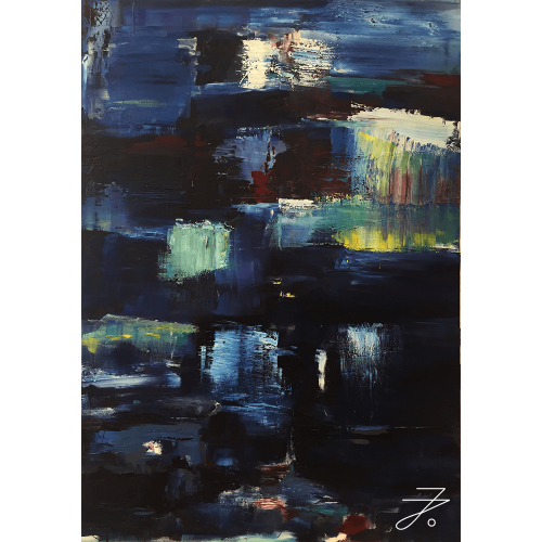 Verkauftes Kunstwerk „Seestück abstract“